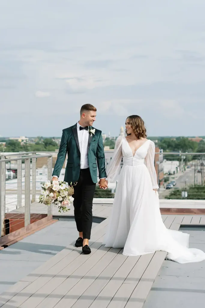 Scenic rooftop event space with panoramic city views in Waco